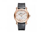 HAPPY SPORT MEDIUM AUTOMATIC 18-CARAT ROSE GOLD AND DIAMONDS
