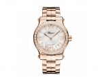 HAPPY SPORT MEDIUM AUTOMATIC 18-CARAT ROSE GOLD AND DIAMONDS