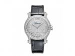 HAPPY SPORT MEDIUM AUTOMATIC 18-CARAT WHITE GOLD AND DIAMONDS