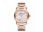 HAPPY SPORT MEDIUM AUTOMATIC 18-CARAT ROSE GOLD AND DIAMONDS