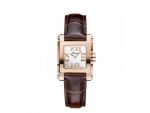 HAPPY SPORT SQUARE MINI WATCH 18-CARAT ROSE GOLD AND DIAMONDS