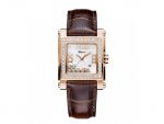 HAPPY SPORT SQUARE MEDIUM WATCH 18-CARAT ROSE GOLD AND DIAMONDS