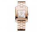 HAPPY SPORT SQUARE MEDIUM WATCH 18-CARAT ROSE GOLD AND DIAMONDS