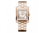HAPPY SPORT SQUARE MEDIUM WATCH 18-CARAT ROSE GOLD AND DIAMONDS