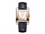 HAPPY SPORT SQUARE MEDIUM WATCH 18-CARAT ROSE GOLD, STAINLESS STEEL AND DIAMONDS