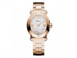 HAPPY SPORT OVAL WATCH 18-CARAT ROSE GOLD AND DIAMONDS