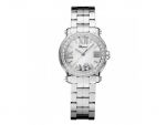 HAPPY SPORT MINI WATCH STAINLESS STEEL AND DIAMONDS