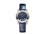 HAPPY SPORT MINI WATCH STAINLESS STEEL AND DIAMONDS