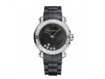 HAPPY SPORT MEDIUM WATCH STAINLESS STEEL AND DIAMONDS