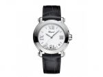 HAPPY SPORT MEDIUM WATCH STAINLESS STEEL AND DIAMONDS