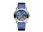 HAPPY SPORT MEDIUM WATCH STAINLESS STEEL AND COLOURED STONES