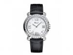 HAPPY SPORT MEDIUM WATCH STAINLESS STEEL AND DIAMONDS