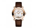 HAPPY SPORT MEDIUM WATCH 18-CARAT ROSE GOLD AND DIAMONDS