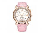 HAPPY SPORT CHRONO WATCH 18-CARAT ROSE GOLD AND DIAMONDS