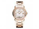 HAPPY SPORT MEDIUM WATCH 18-CARAT ROSE GOLD AND DIAMONDS