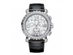 HAPPY SPORT CHRONO WATCH STAINLESS STEEL AND DIAMONDS