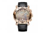 HAPPY SPORT CHRONO WATCH 18-CARAT ROSE GOLD AND DIAMONDS