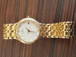 Eterna 32mm 18K Yellow Gold Diamond Bezel & Dial Quartz