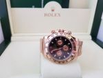 Rolex Daytona Rose Gold Black Dial on Bracelet 166505