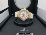 Hublot Big Bang 41mm  Diamonds 18K Rose Gold White Rubber 341.PE.230.RW.11