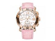 HAPPY SPORT CHRONO WATCH 18-CARAT ROSE GOLD AND DIAMONDS