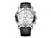 HAPPY SPORT CHRONO WATCH STAINLESS STEEL AND DIAMONDS
