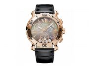HAPPY SPORT CHRONO WATCH 18-CARAT ROSE GOLD AND DIAMONDS