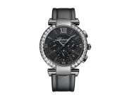 IMPERIALE CHRONO 40 MM WATCH DLC BLACKENED STAINLESS STEEL AND DIAMONDS