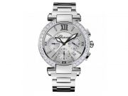 IMPERIALE CHRONO 40 MM WATCH STAINLESS STEEL, AMETHYST AND DIAMONDS