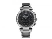IMPERIALE CHRONO 40 MM WATCH DLC BLACKENED STAINLESS STEEL AND DIAMONDS