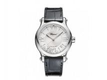 HAPPY SPORT MEDIUM AUTOMATIC STAINLESS STEEL AND DIAMONDS