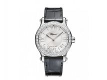 HAPPY SPORT MEDIUM AUTOMATIC STAINLESS STEEL AND DIAMONDS