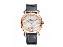 HAPPY SPORT MEDIUM AUTOMATIC 18-CARAT ROSE GOLD AND DIAMONDS