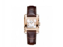HAPPY SPORT SQUARE MINI WATCH 18-CARAT ROSE GOLD AND DIAMONDS