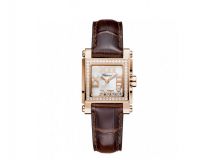 HAPPY SPORT SQUARE MINI WATCH 18-CARAT ROSE GOLD AND DIAMONDS