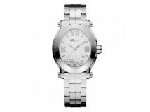 HAPPY SPORT OVAL WATCH STAINLESS STEEL AND DIAMONDS