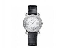 HAPPY SPORT MINI WATCH STAINLESS STEEL AND DIAMONDS