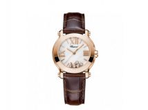 HAPPY SPORT MINI WATCH 18-CARAT ROSE GOLD AND DIAMONDS
