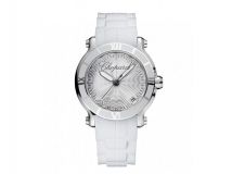 HAPPY SPORT MEDIUM WATCH STAINLESS STEEL AND DIAMONDS