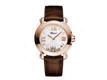 HAPPY SPORT MEDIUM WATCH 18-CARAT ROSE GOLD AND DIAMONDS