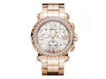 HAPPY SPORT CHRONO WATCH 18-CARAT ROSE GOLD AND DIAMONDS