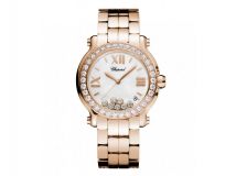 HAPPY SPORT MEDIUM WATCH 18-CARAT ROSE GOLD AND DIAMONDS