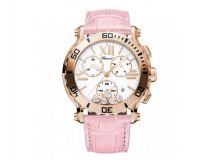 HAPPY SPORT CHRONO WATCH 18-CARAT ROSE GOLD AND DIAMONDS