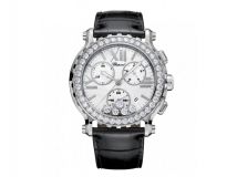 HAPPY SPORT CHRONO WATCH STAINLESS STEEL AND DIAMONDS