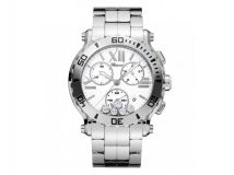 HAPPY SPORT CHRONO WATCH STAINLESS STEEL AND DIAMONDS