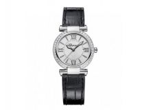 IMPERIALE 28 MM WATCH STAINLESS STEEL, AMETHYST AND DIAMONDS