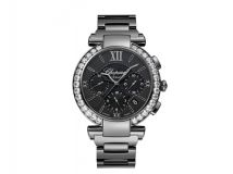 IMPERIALE CHRONO 40 MM WATCH DLC BLACKENED STAINLESS STEEL AND DIAMONDS
