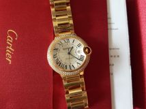 Cartier Ballon Bleu 18K pink gold case, set with brilliant-cut diamonds