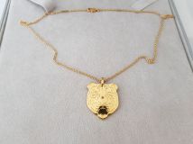 Carrera y Carrera 18K Yellow Gold Tiger Pendant Necklace