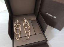 Damiani Earrings: 18k Rose, Yellow & White Gold & Diamonds